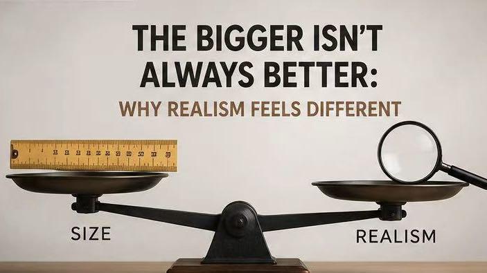 The Bigger Isn’t Always Better: Why Realism Feels Different
