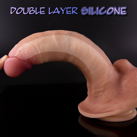 Berry Double Layer Silicone Realistic Dildo