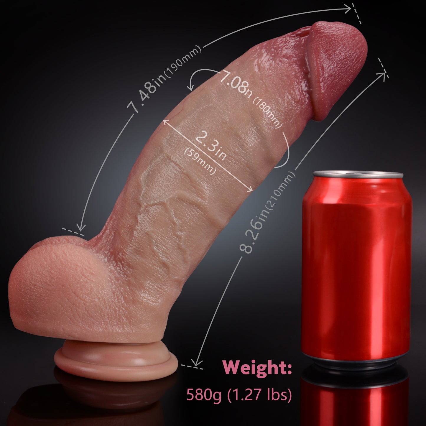 The Don Small Glans Thick Dildo