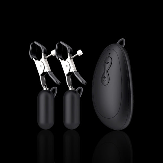 QUTOYS Vibrating Nipple Clamps with 10 Different Modes